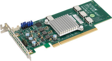 Supermicro U.2 NVMe Kit (4-fach, inkl. PCIE x16 Retimer HBA)