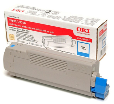OKI Toner, cyan  (43381907)
