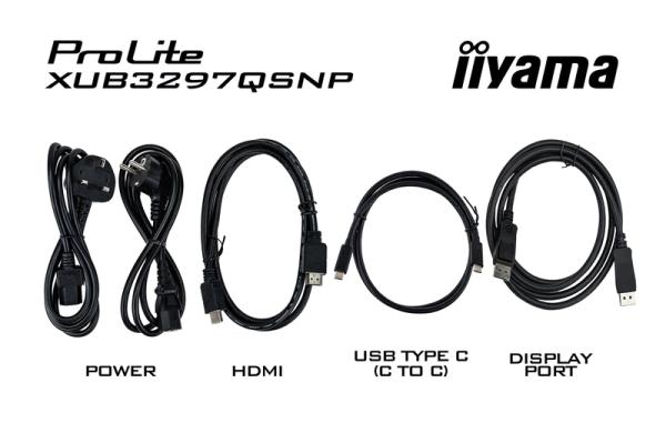 iiyama ProLite XUB3297QSNP-B1 32" - SP - Lift - KVM - Black