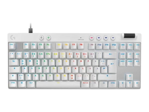 Logitech PRO X TKL RAPID - kabellose Gaming Tastatur - Wei&szlig;