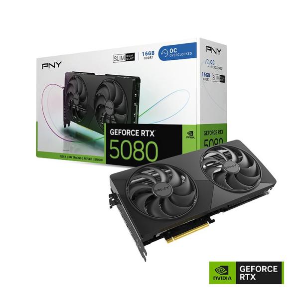 PNY GeForce RTX™ 5080 Dual Fan SLIM - 16GB